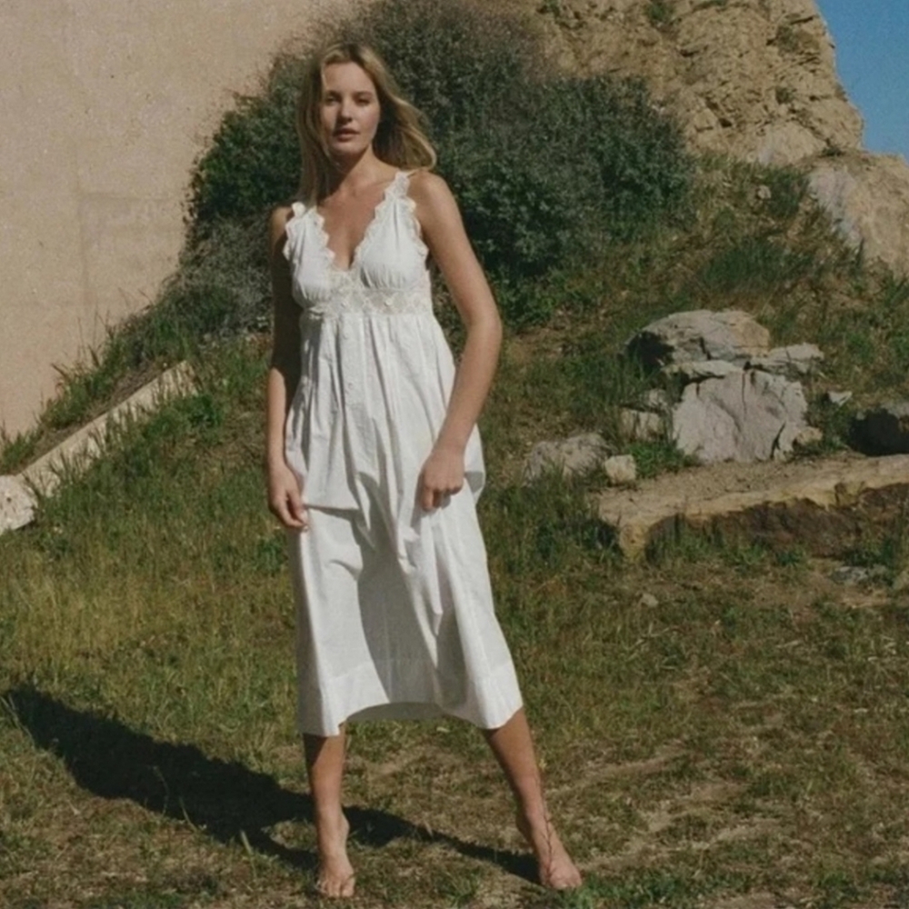 Doen Slate Nightgown in salt, small - Picture 2 of 13